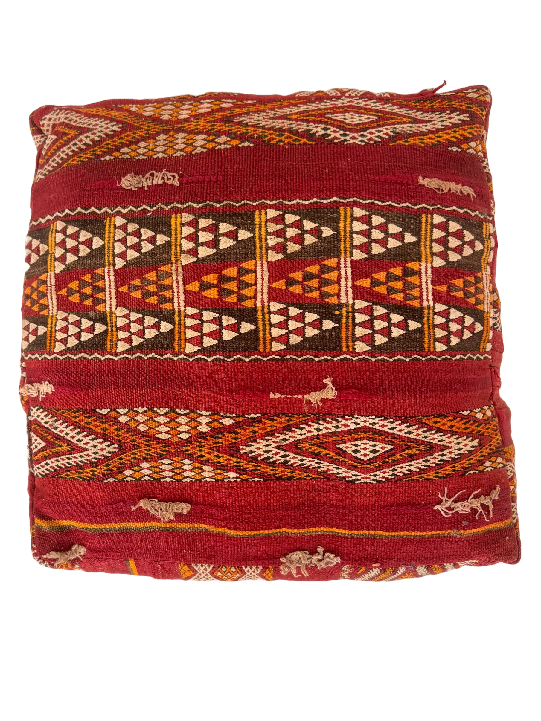 Vintage Red Hanbel Pouf
