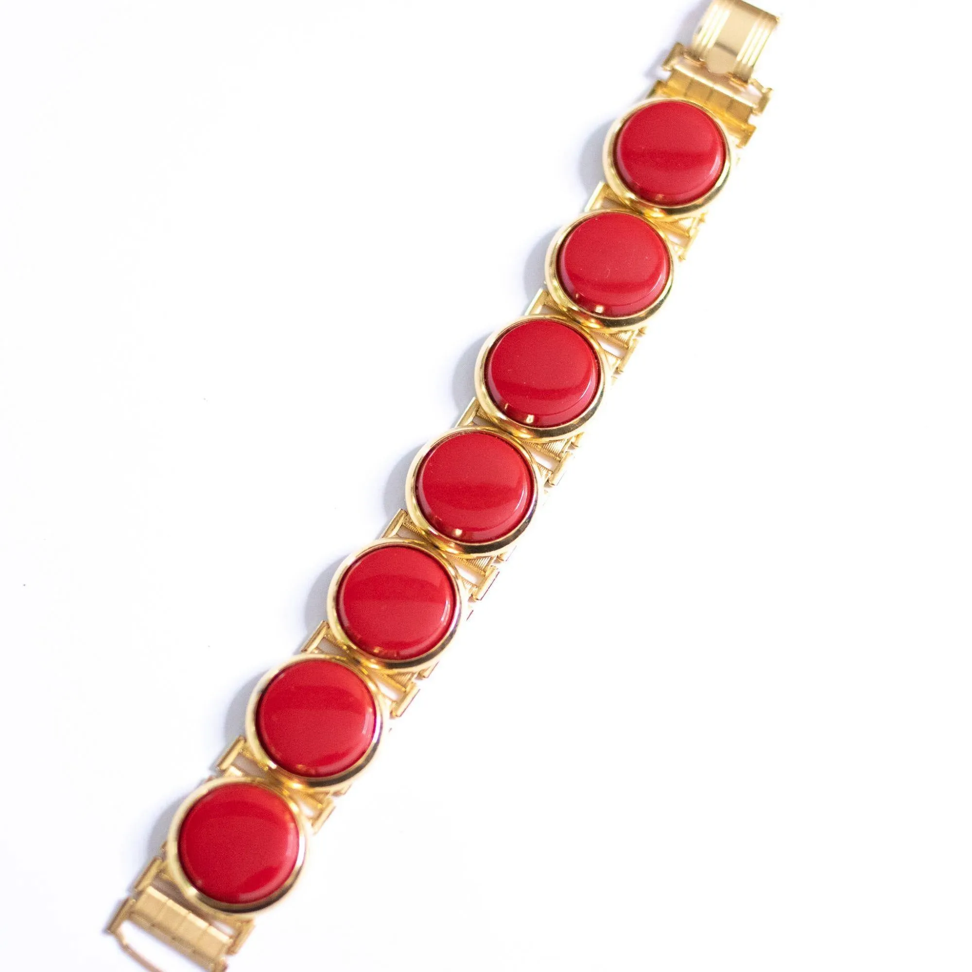 Vintage Retro Red Disc Bracelet