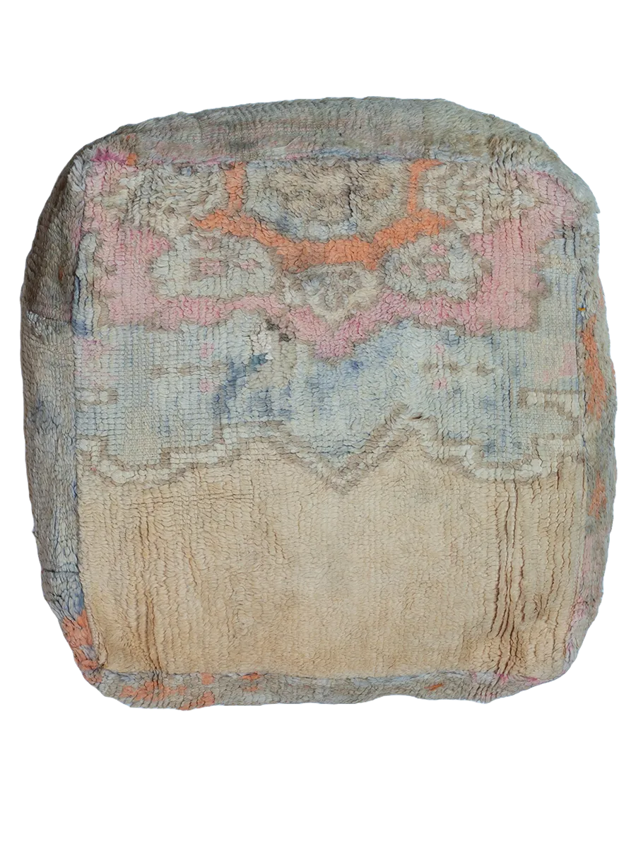 Vintage Rommani Pouf - Faded Pastel