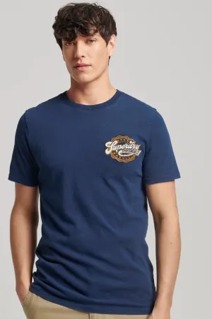 Vintage Scripted College Tee | Supermarine Navy