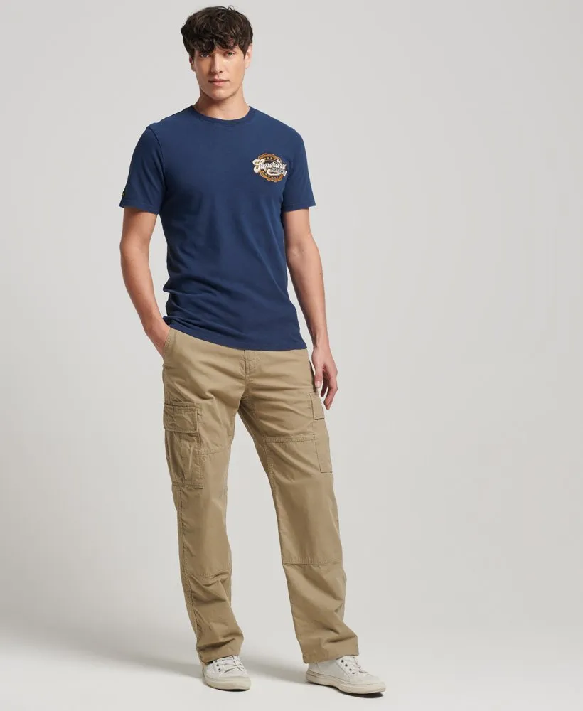 Vintage Scripted College Tee | Supermarine Navy