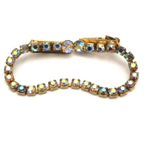 Vintage Sparkly Sweater Clip Aurora Borealis Rhinestones 1950