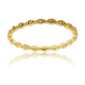 Vintage Style Diamond Stacking Band