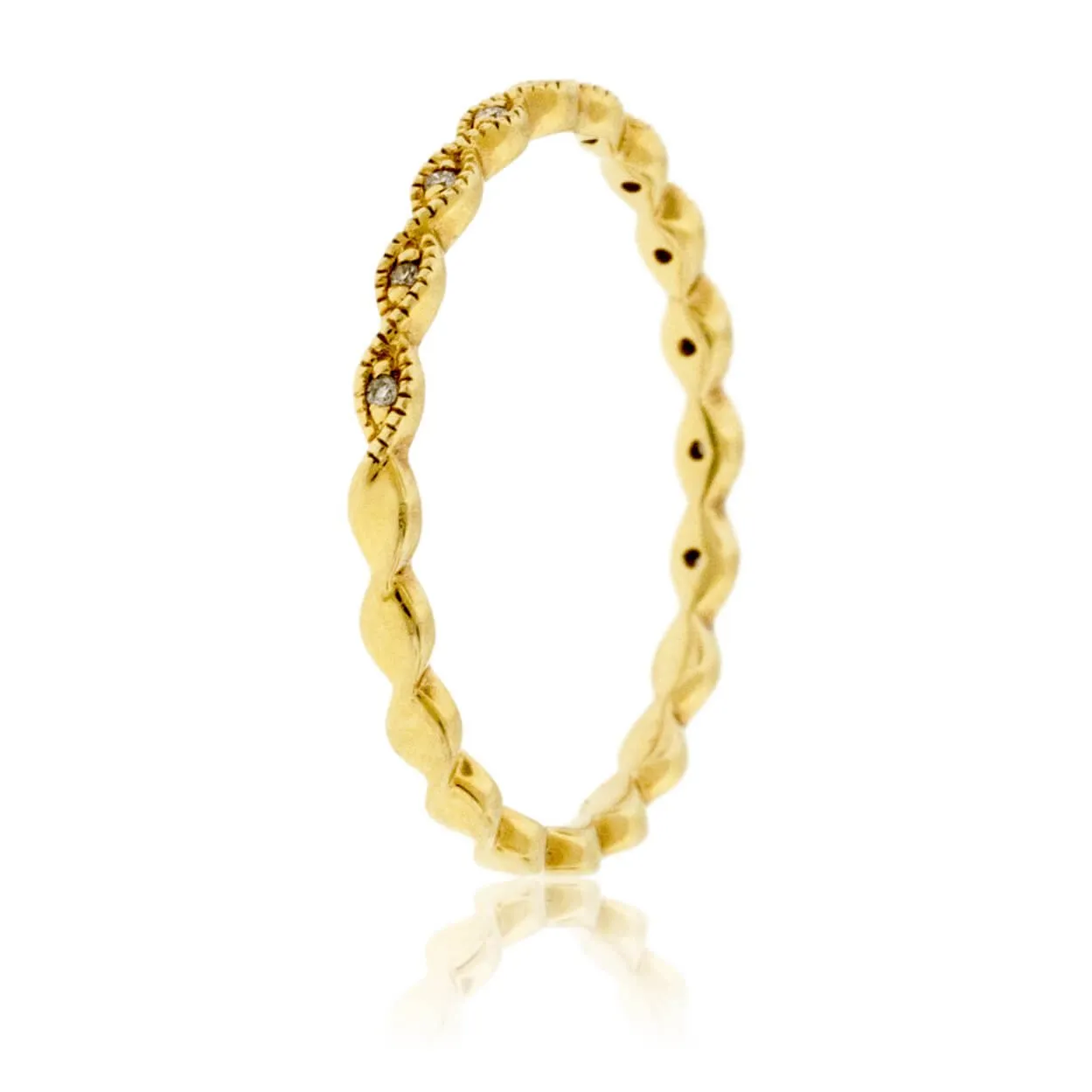Vintage Style Diamond Stacking Band