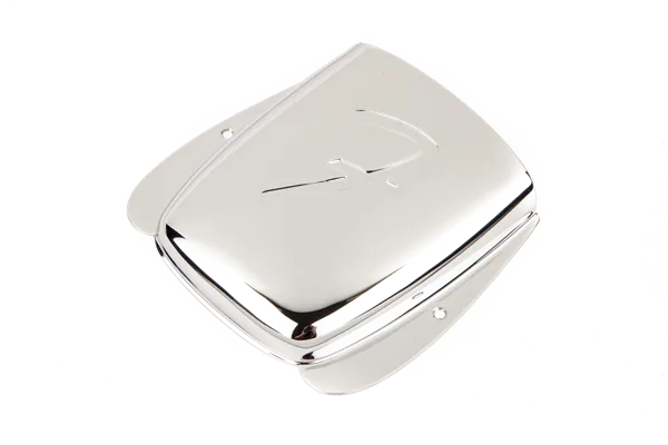 Vintage-Style Jazz Bass® "F" Bridge Cover, Chrome - Genuine Fender®