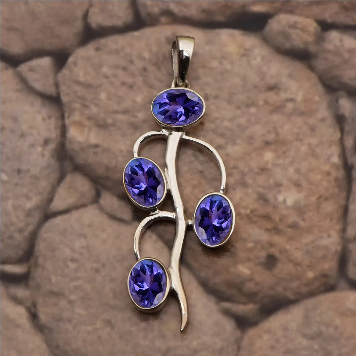 Vintage Style Multi Choice Gemstone Pendant
