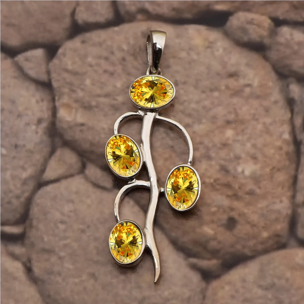 Vintage Style Multi Choice Gemstone Pendant