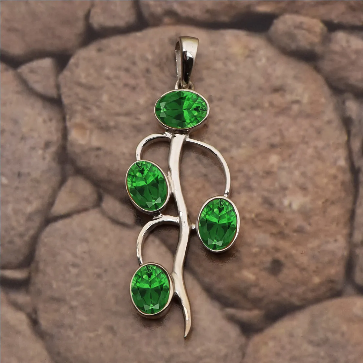 Vintage Style Multi Choice Gemstone Pendant