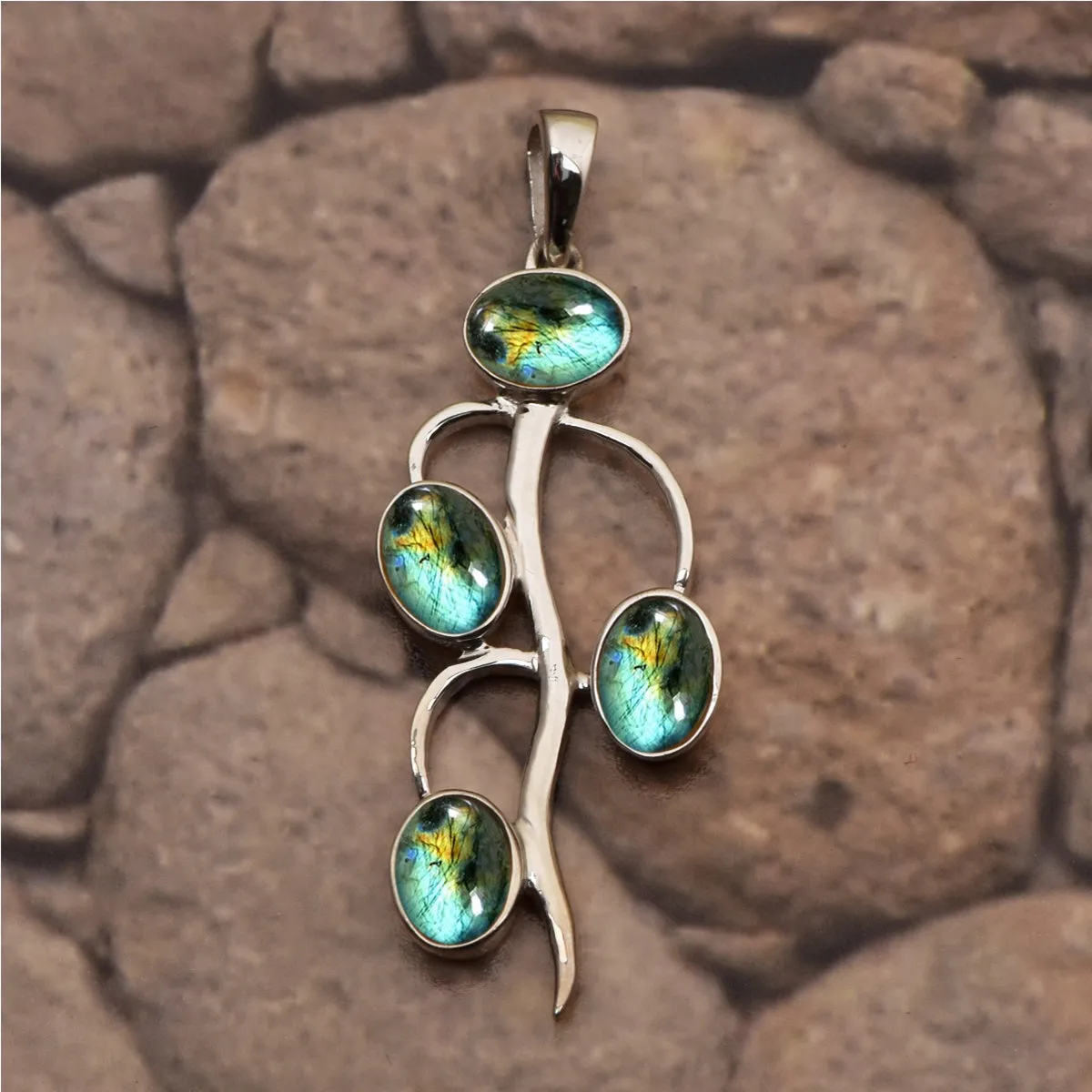 Vintage Style Multi Choice Gemstone Pendant