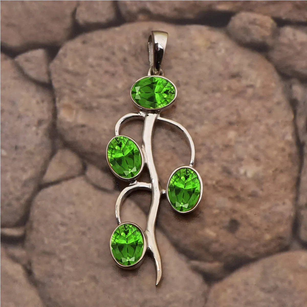 Vintage Style Multi Choice Gemstone Pendant