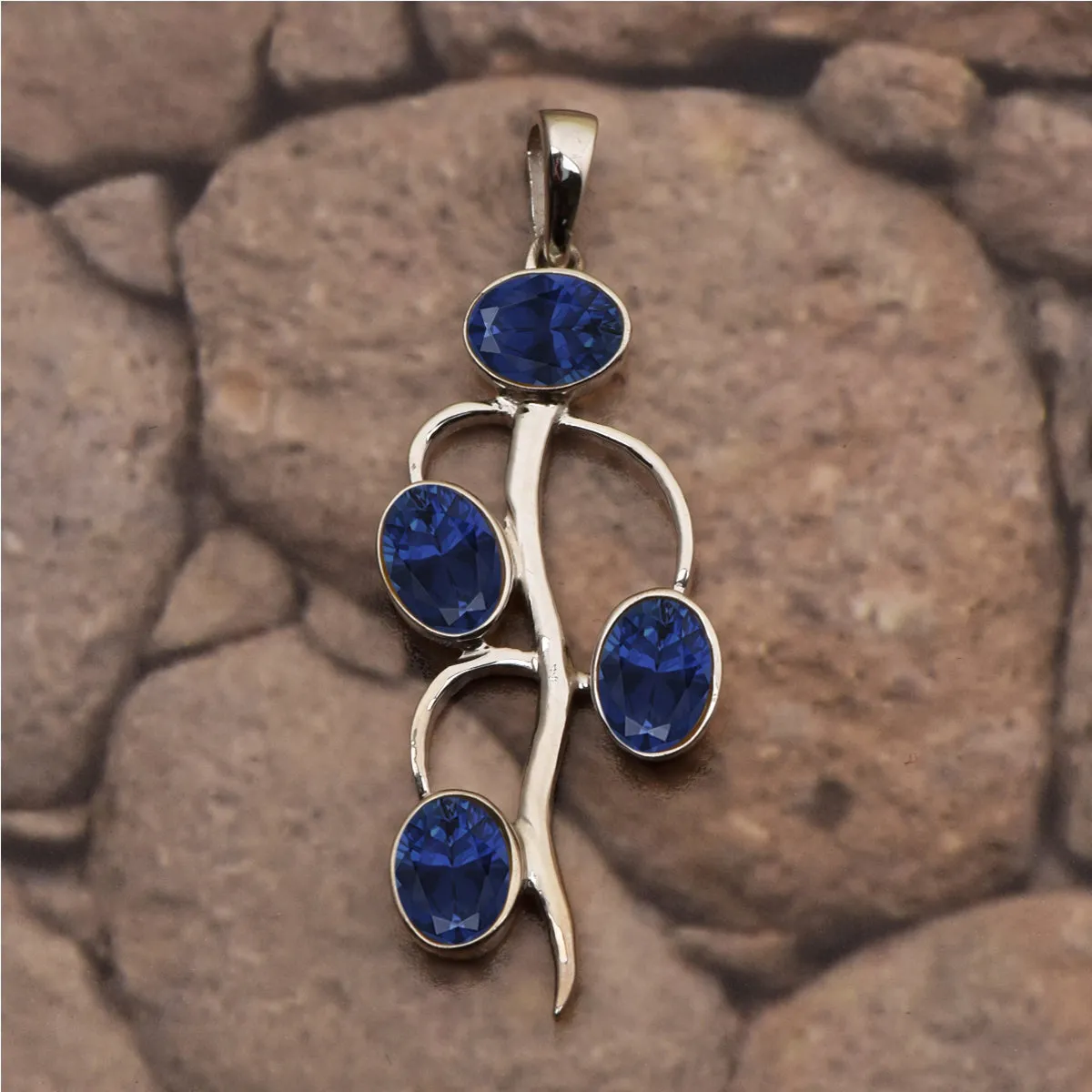 Vintage Style Multi Choice Gemstone Pendant