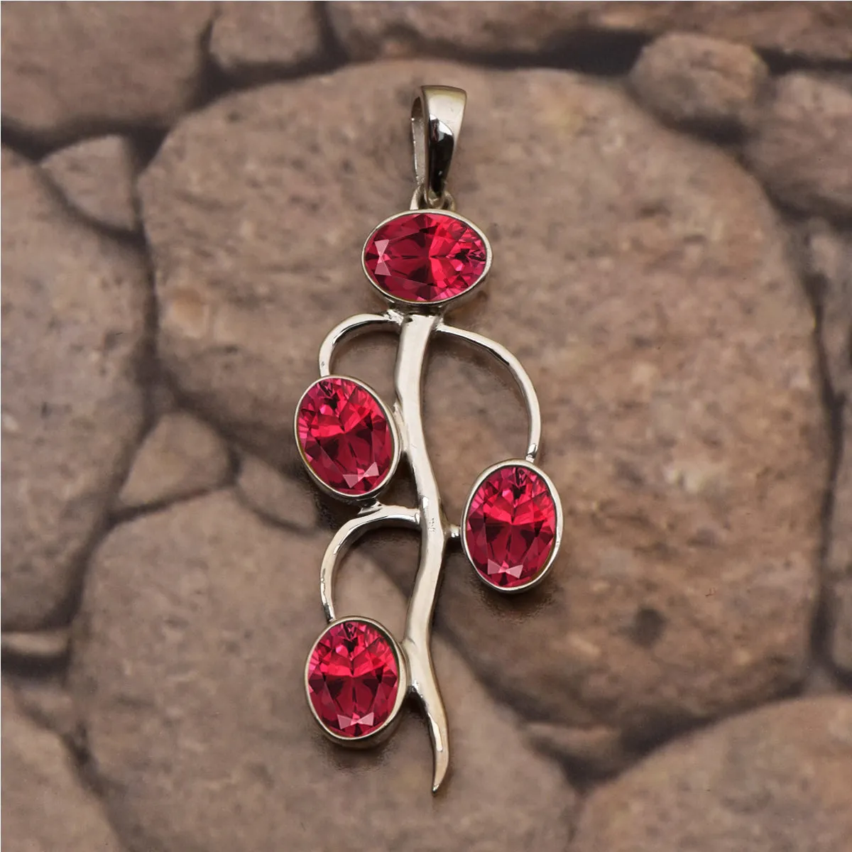 Vintage Style Multi Choice Gemstone Pendant