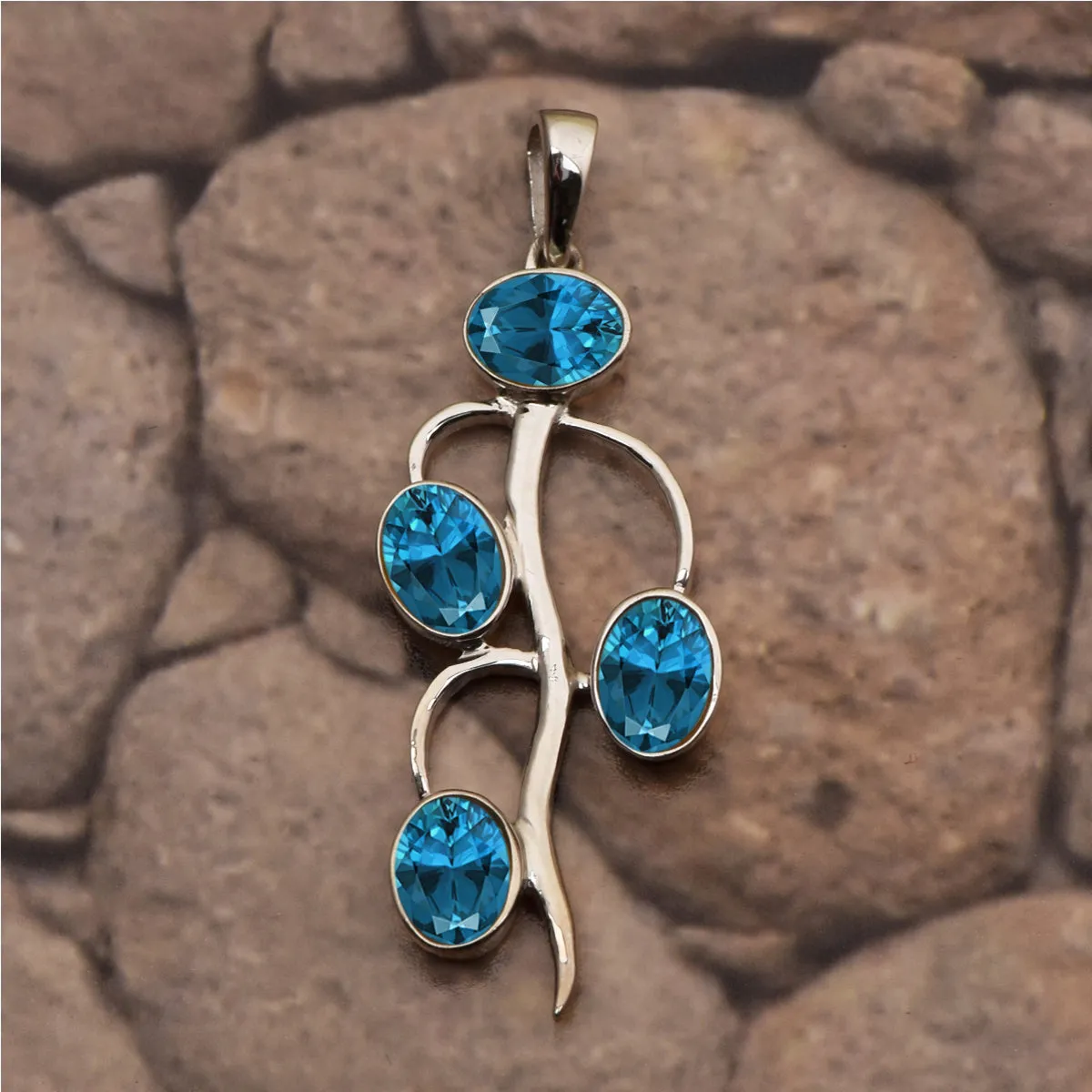Vintage Style Multi Choice Gemstone Pendant