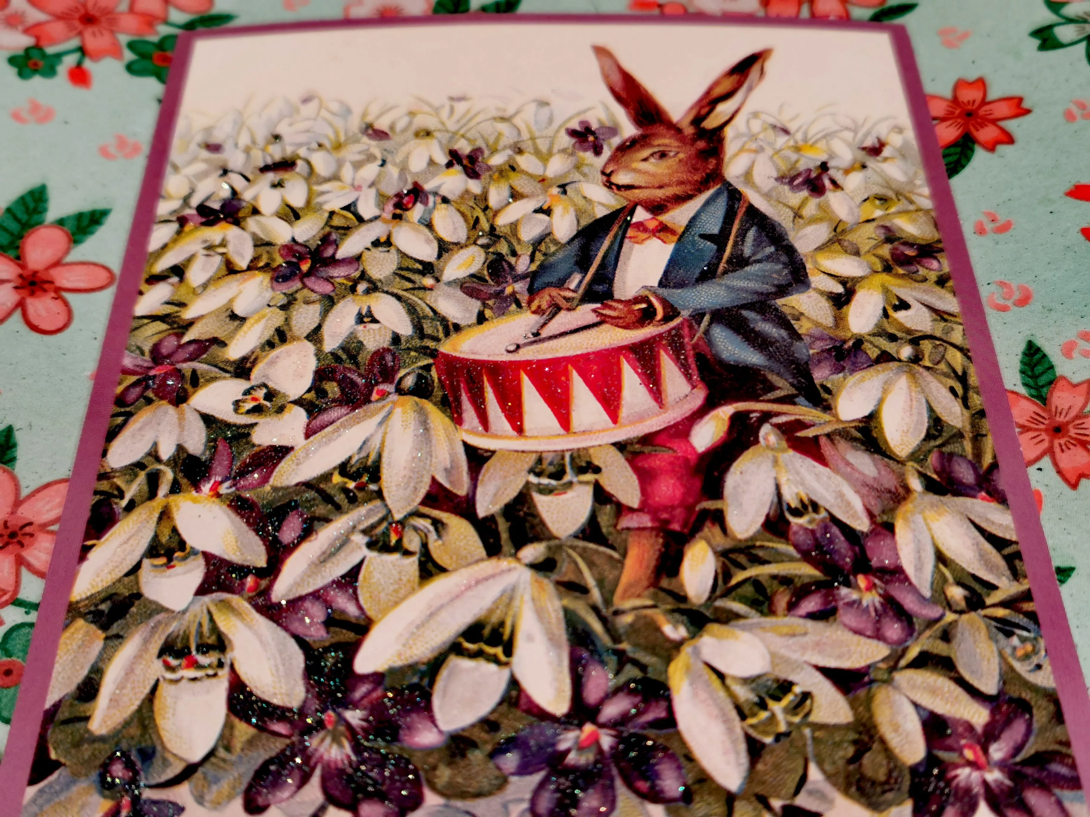Vintage style spring postcards