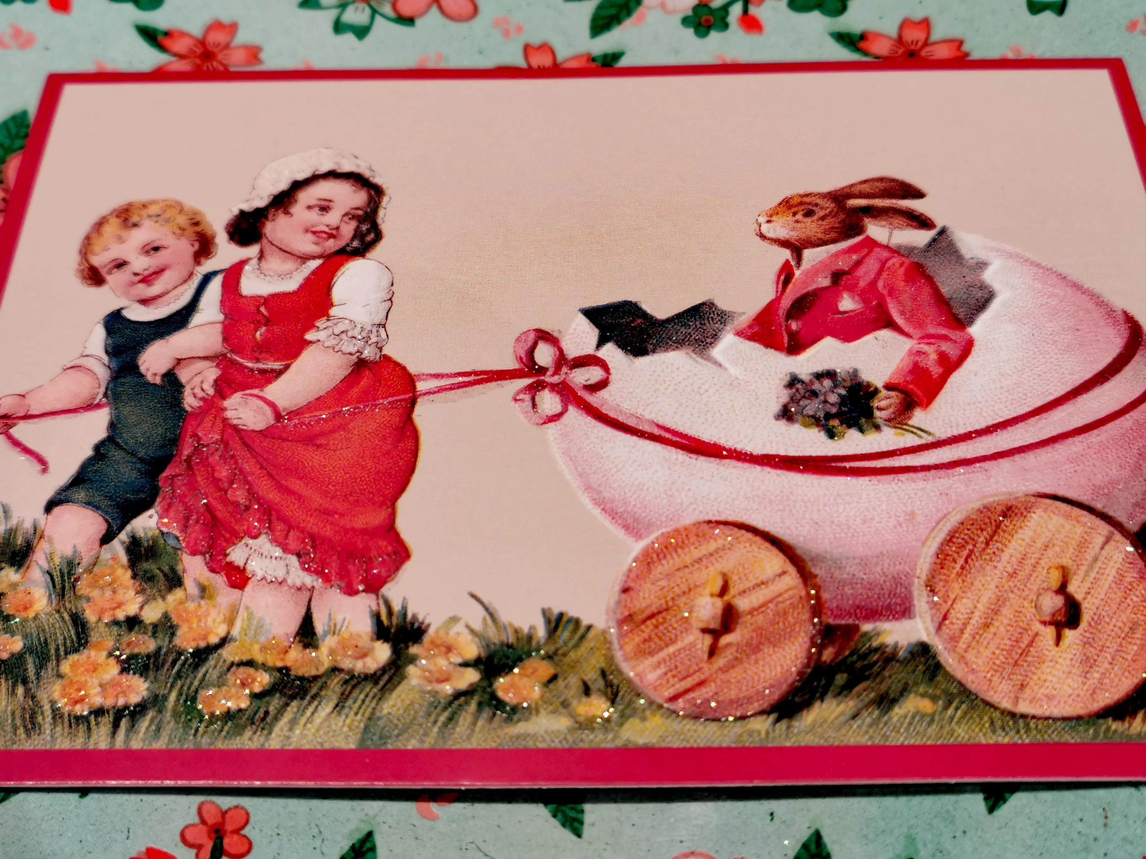 Vintage style spring postcards