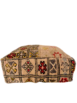 Vintage Taznakht Pouf - Symbolic Rows