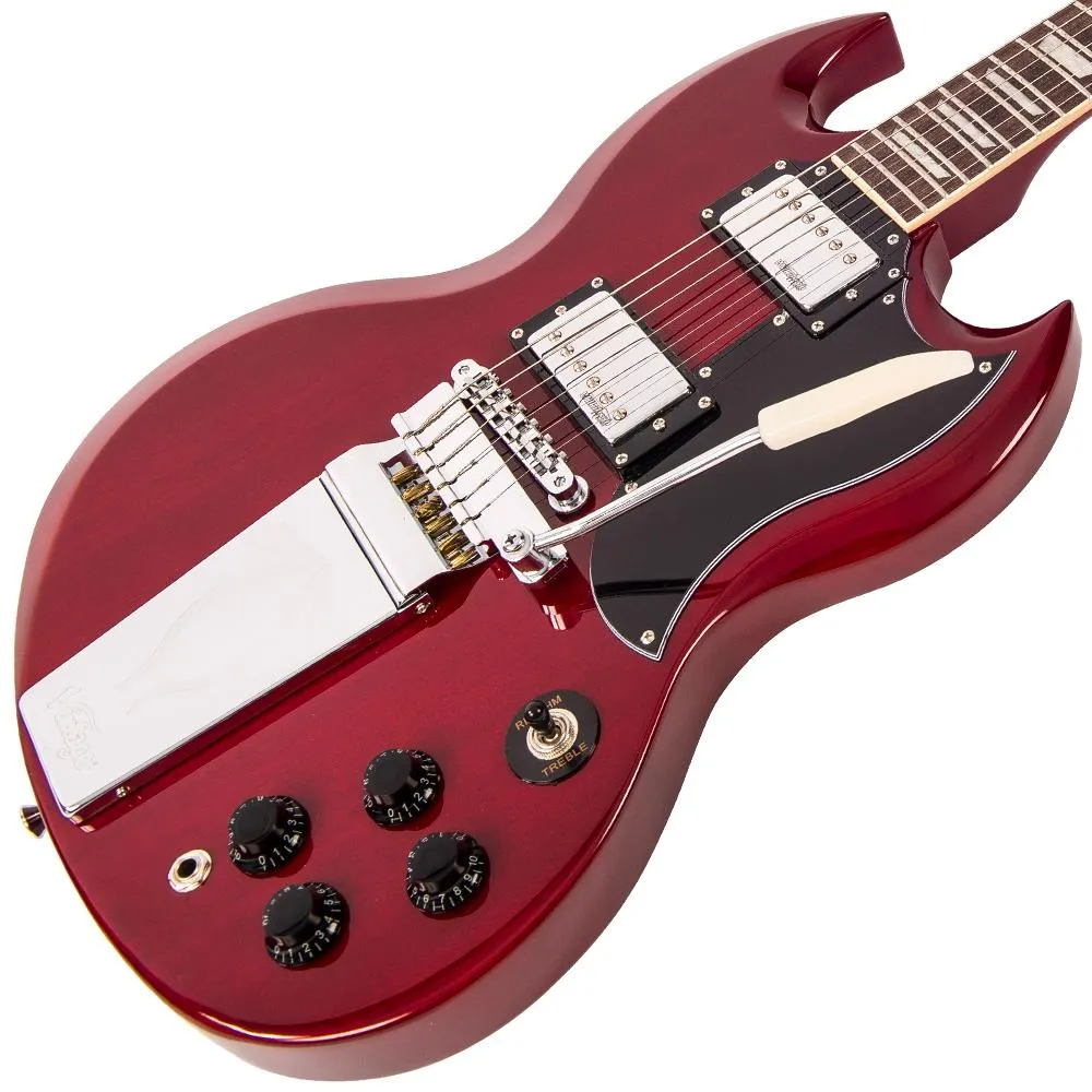 Vintage VS6V ReIssued with vintage style Vibrato ~ Cherry Red
