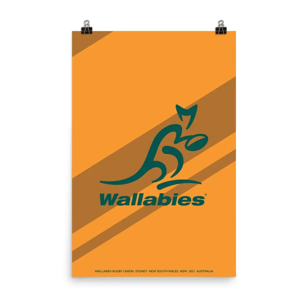 Wallabies Green Logo Poster