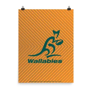 Wallabies Herringbone Poster