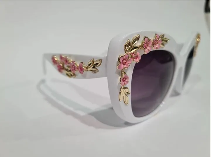 White Cherry Blossom Sunglasses
