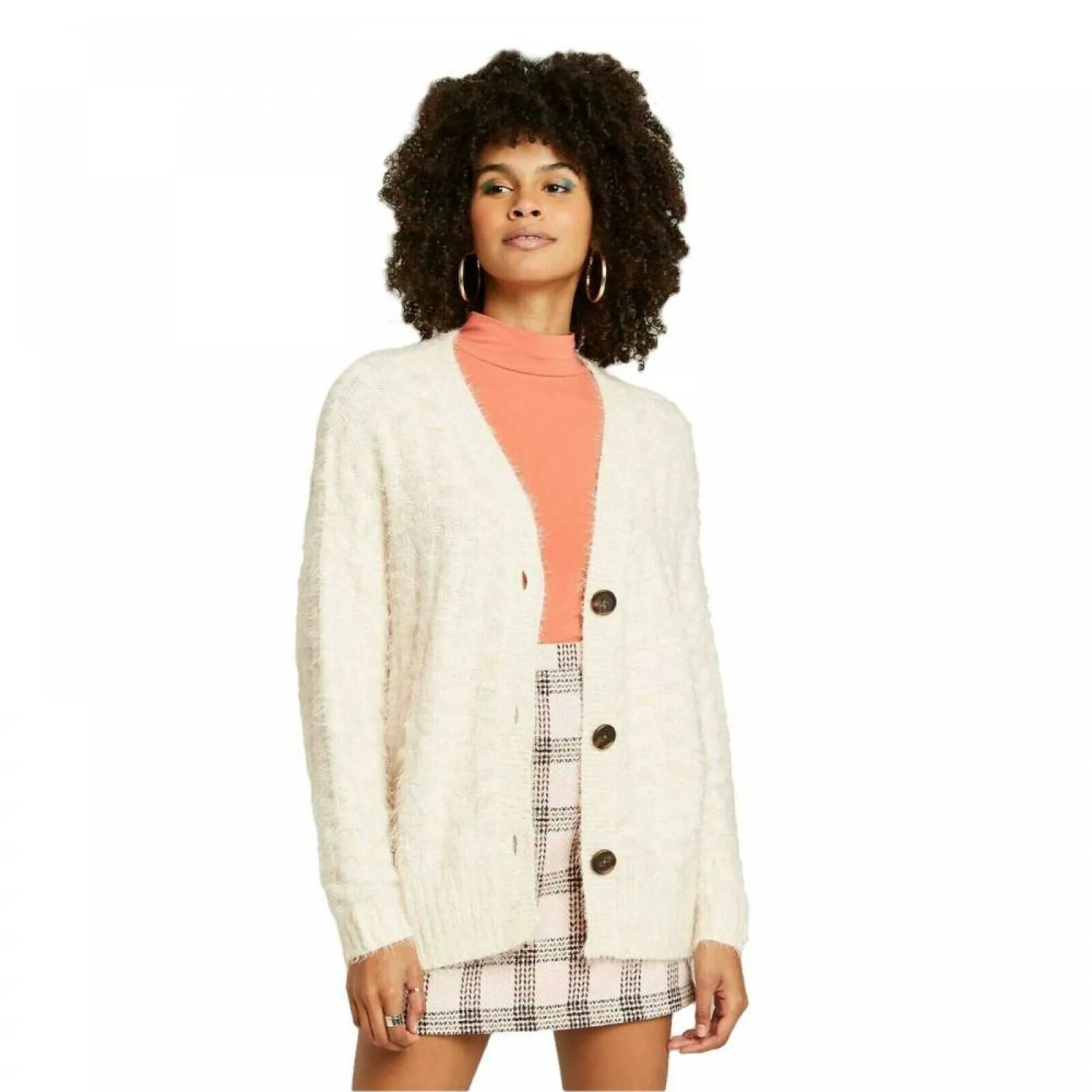 Wild Fable Women's Long Sleeve Button-Front Oversized Cardigan