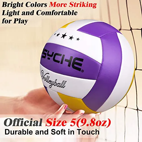 Wisdom Leaves Beach Volleyball Soft Touch Volleyball Balls for Outdoor/Indoor Games Official Size 5