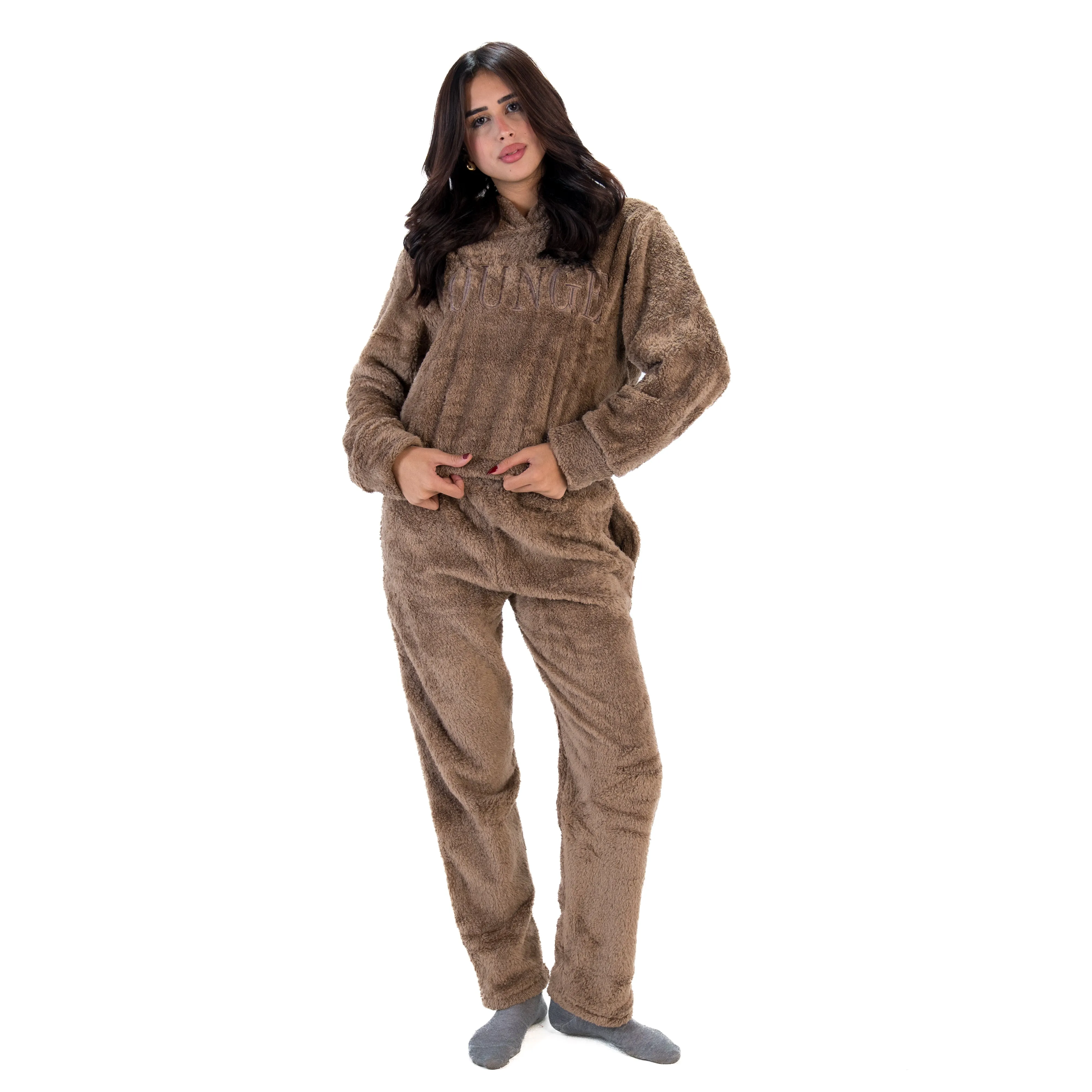 Women Fur PJ Set