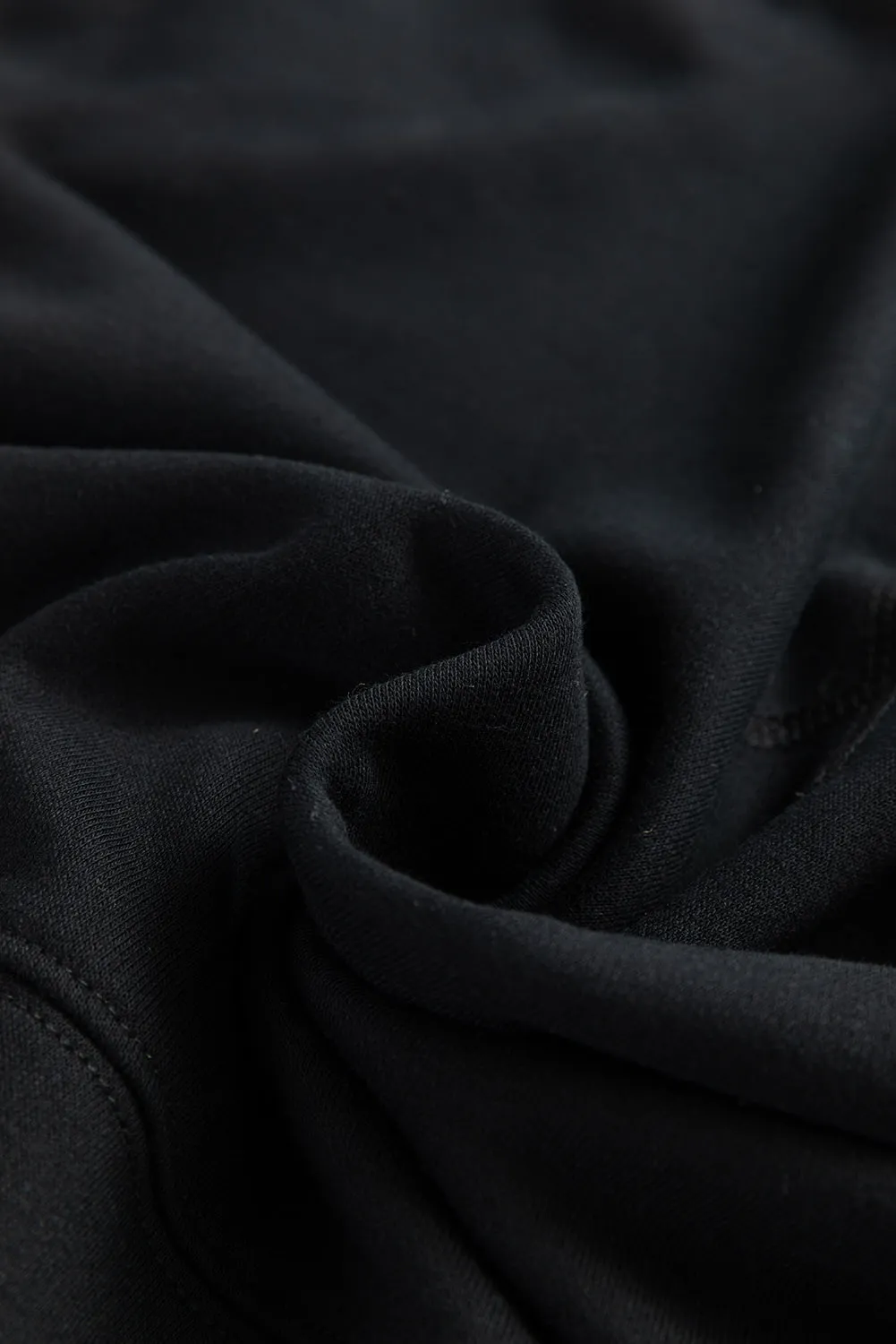 Womens Black Drop Shoulder Sweatshirt