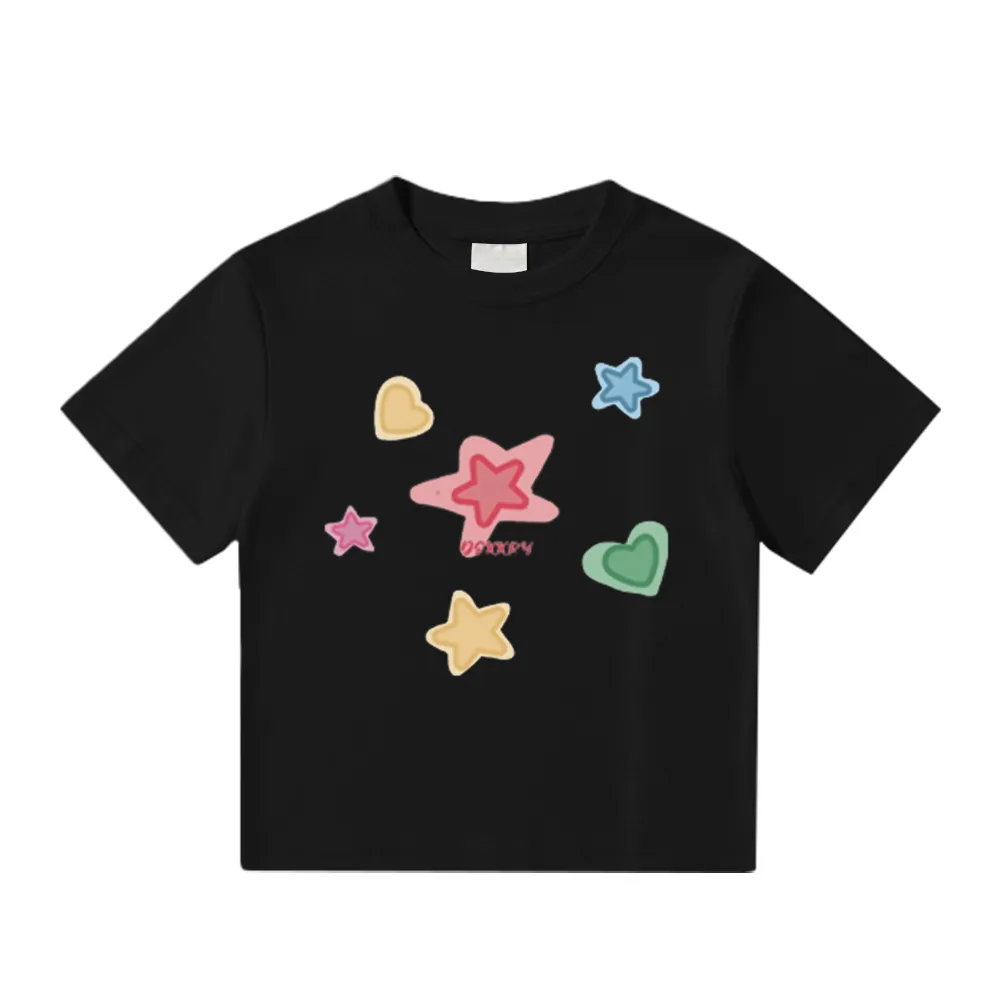 Women's Colorful Star Shorts T-Shirt