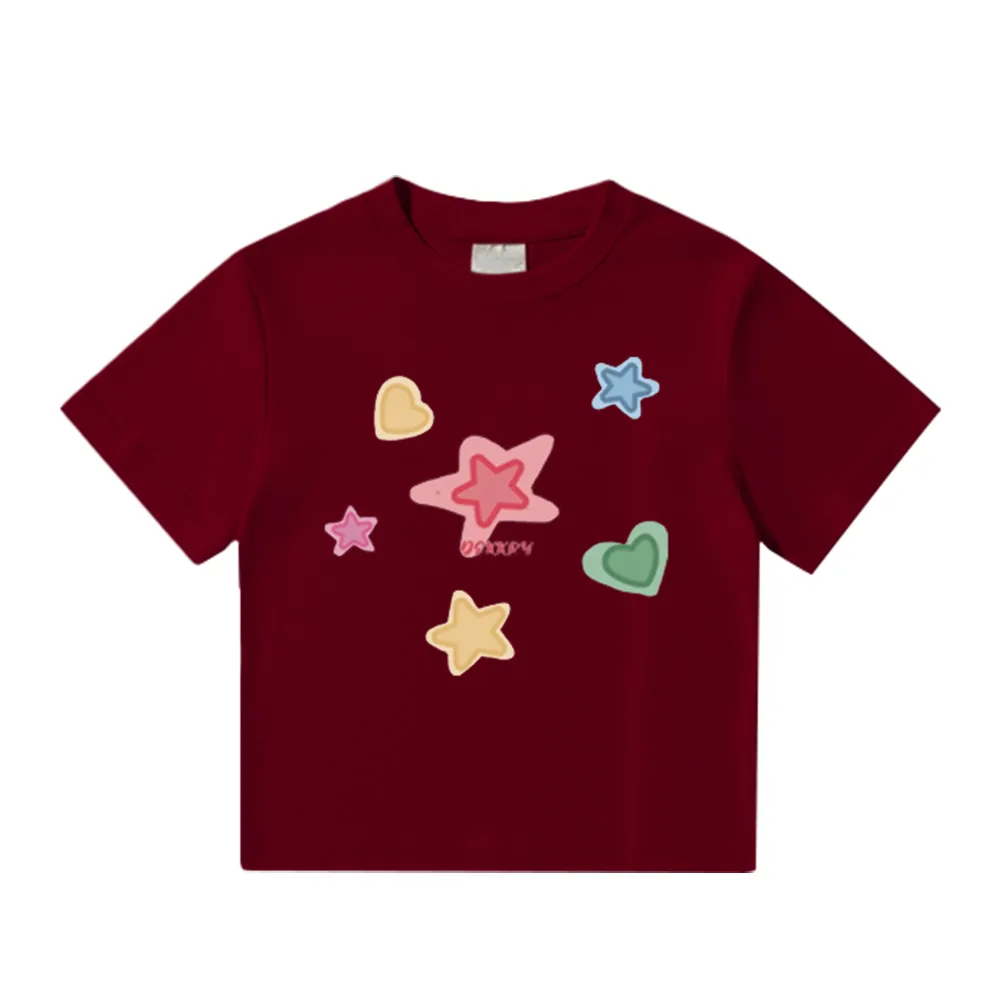 Women's Colorful Star Shorts T-Shirt