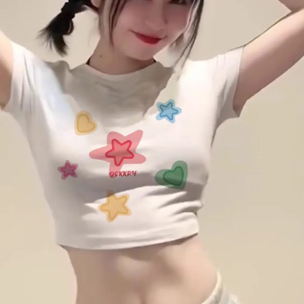 Women's Colorful Star Shorts T-Shirt