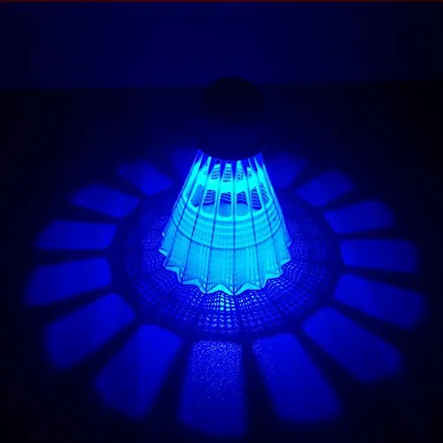 ZHENAN LED Badminton Shuttlecocks Dark Night Glow Birdies Lighting for Outdoor & Indoor Sports Activities (Nylon_5pcs)
