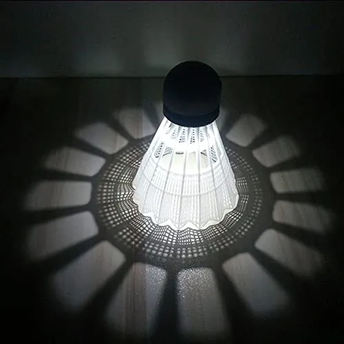 ZHENAN LED Badminton Shuttlecocks Dark Night Glow Birdies Lighting for Outdoor & Indoor Sports Activities (Nylon_5pcs)